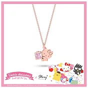 STORY 故事銀飾-Small Gift for U系列-Hello Kitty 凱蒂貓禮物純銀項鍊 正常16吋