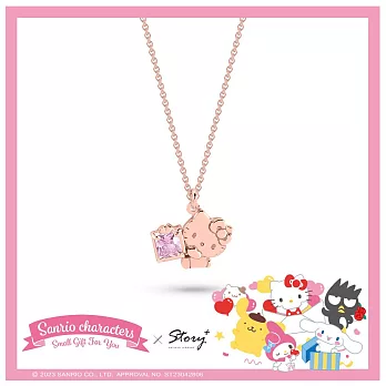 STORY 故事銀飾-Small Gift for U系列-Hello Kitty 凱蒂貓禮物純銀項鍊 正常16吋