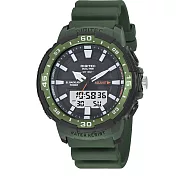 DIGITEC 數碼科技 DA-2180T 經典個性雙顯電子錶(防水) 軍綠色