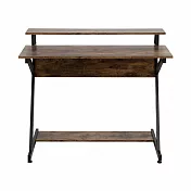 IDEA-100CM格倫鐵藝仿木紋Z型電腦桌(兩色可選) 亂木紋+黑骨架