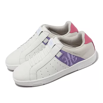 Royal Elastics 休閒鞋 Icon 女鞋 白 紫 粉紅 回彈 真皮 無鞋帶款 小白鞋 91932061