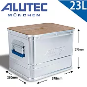 台灣總代理 德國ALUTEC -輕量化分類鋁箱 工具收納 露營收納 (23L)+蓋