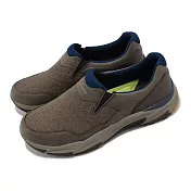 Skechers 休閒鞋 Altimar-Marcole 男鞋 棕 藍 復古 套入式 緩震 透氣 記憶鞋墊 204712BRN