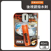 日本SOFT99-後視鏡撥水劑倒車鏡專用奈米驅水劑-C297(40ml 倒車雷達鏡頭也適用)