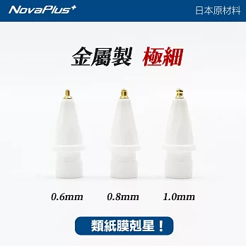 NovaPlus Apple Pencil Tip NX鉛筆型超細金屬筆尖0.8mm 2入組 透明