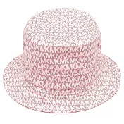 MICHAEL KORS 滿版logo帆布帽子-粉紅色