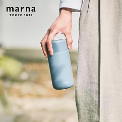 【日本Marna】Cocuri Everywhere系列 陶瓷雙層保溫保冷杯─350ml 多色任選(原廠總代理) 迷霧藍