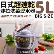 【DR.Story】日式大容量5L超速乾沙拉洗菜瀝水器