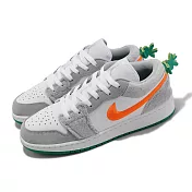 Nike Air Jordan 1 Low SE GS 大童鞋 女鞋 兔子 灰 橘 綠 胡蘿蔔 毛絨絨 DZ6333-083