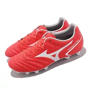 Mizuno 足球鞋 Monarcida Neo II Select 寬楦 男鞋 紅 白 釘鞋 室外草皮 美津濃 P1GA2325-64