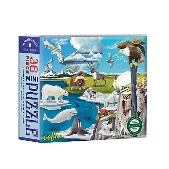 eeBoo 拼圖 - 36片迷你拼圖- 森林系列 - 苔原動物 Tundra Mini Puzzle (36)