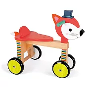【法國 Janod】經典設計木玩-寶寶小狐滑車 J08010
