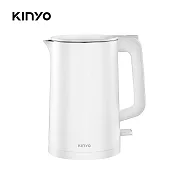【KINYO】1.7L大容量霧面質感快煮壺 KIHP-1169黑/白(兩色可選) 白色