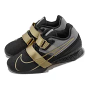 Nike 訓練鞋 Romaleos 4 男鞋 黑 金 皮革 魔鬼氈 舉重 健身 鍛鍊 運動鞋 CD3463-001