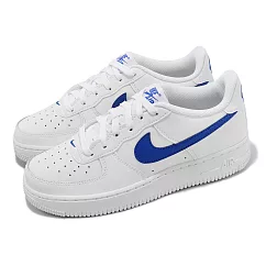 Nike 休閒鞋 Air Force 1 GS 女鞋 白 藍 皮革 經典 AF1 DV7762─103
