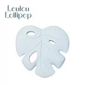Loulou lollipop 加拿大 可愛造型矽膠固齒器 - 粉藍色龜背芋