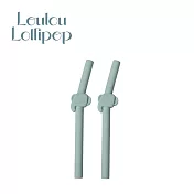 Loulou Lollipop 加拿大 動物造型 矽膠吸管 (2入組) - 快樂小象