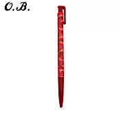 O.B. #12F 迷彩桿原子筆 0.7 迷彩紅/紅芯