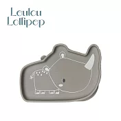 Loulou Lollipop 加拿大 動物造型 防滑矽膠餐盤 - 害羞犀牛