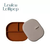 Loulou Lollipop 加拿大 矽膠吸盤式餐盤盒 - 焦糖棕