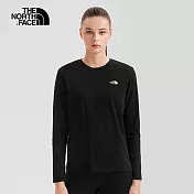 The North Face W FOUNDATION L/S - AP 女長袖上衣-黑-NF0A7QUIJK3 M 黑色