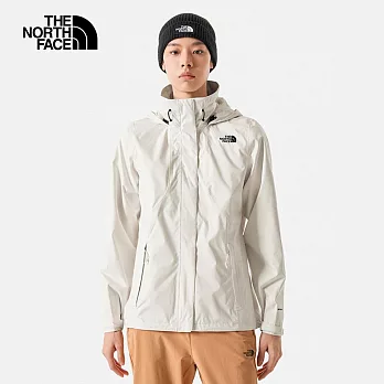 The North Face W MFO MOUNTAIN ZIP-IN JACKET - AP 女防水透氣可調節收納連帽衝鋒衣-白-NF0A88RTN3N M 白色