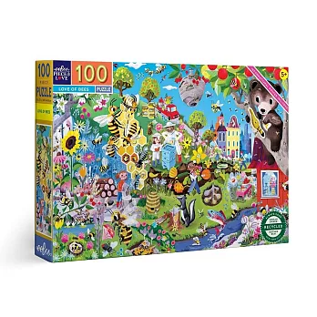 eeBoo 拼圖 - Love of Bees 100 Piece Puzzle 蜜蜂之愛 (100片)