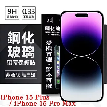 螢幕保護貼 Apple iPhone 15 Plus / 15 Pro Max 6.7吋  超強防爆鋼化玻璃保護貼 (非滿版) 螢幕保護貼 透明