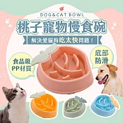 桃子寵物慢食碗 狗慢食碗 貓碗 寵物餐碗 寵物碗 寵物餵食碗 寵物緩 食碗 減肥碗 粉色