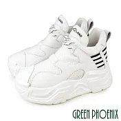 【GREEN PHOENIX】女 休閒鞋 休閒靴 老爹鞋 高筒 厚底 韓國進口 JP23.5 白色