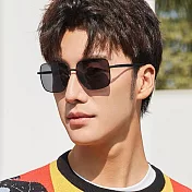【ALEGANT】韓系超人氣水黛墨槍灰方框寶麗來偏光墨鏡/UV400太陽眼鏡
