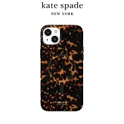 【kate spade】iPhone 15系列 MagSafe 精品手機殼 華麗玳瑁 iPhone 15