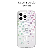 【kate spade】iPhone 15系列 MagSafe 精品手機殼 幻彩小花 iPhone 15 Pro