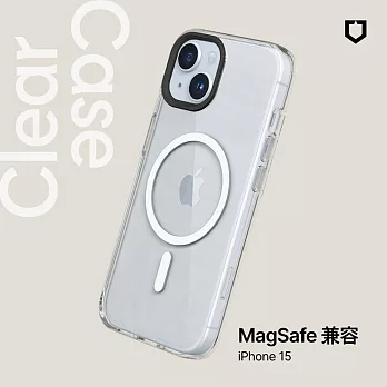 犀牛盾 iPhone 15 (6.1吋) Clear(MagSafe 兼容)超強磁吸透明防摔手機殼(抗黃終身保固)