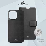 德國Black Rock 2合1防護皮套-iPhone 15 Pro (6.1＂)黑