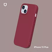 犀牛盾 iPhone 15 Plus (6.7吋) SolidSuit 防摔背蓋手機保護殼- 酒紅