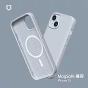 犀牛盾 iPhone 15 (6.1吋) SolidSuit (MagSafe 兼容) 防摔背蓋手機保護殼- 循環灰