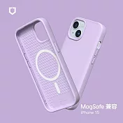 犀牛盾 iPhone 15 (6.1吋) SolidSuit (MagSafe 兼容) 防摔背蓋手機保護殼- 紫羅蘭色