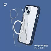 犀牛盾 iPhone 15 Plus (6.7吋) Mod NX(MagSafe兼容) 邊框背蓋兩用手機保護殼 - 海軍藍