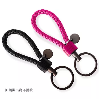 O’Pretty 歐沛媞 手工編織皮革鑰匙扣(12.3X3.2cm)(隨機出貨)