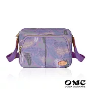 【OMC】多夾層智慧收納斜背包X2960- 浪漫紫
