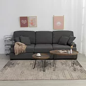 IDEA-歐里鬆軟編織布三人座沙發(兩色可選) 灰色