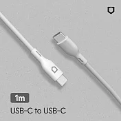 犀牛盾 USB-C to USB-C 白色傳輸充電線 1公尺