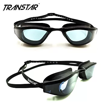 TRANSTAR 競速升級泳鏡 抗UV塑鋼鏡片-防霧純矽膠 黑色