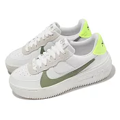 Nike 休閒鞋 Wmns AF1 PLT.AF.ORM 女鞋 白 綠 厚底 增高 小白鞋 FJ4739-100