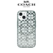【COACH】iPhone 15系列 MagSafe 精品手機殼 軍綠經典大C iPhone 15