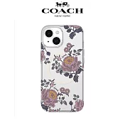 【COACH】iPhone 15系列 MagSafe 精品手機殼 牡丹 iPhone 15