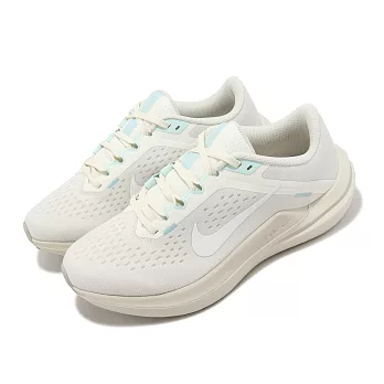 Nike 慢跑鞋 Wmns Air Winflo 10 女鞋 米白 白 藍 緩震 運動鞋 FQ6872-011