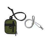 【bitplay】 Essential Pouch 機能小包 V2(含頸掛繩)- 軍綠色+ 8mm撞色掛繩組 -岩灰