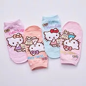 【ONEDER旺達棉品】三麗鷗直版襪 Hello Kitty凱蒂短襪 台灣製女襪童襪(顏色隨機出貨)- KT-A657 (15-22)
